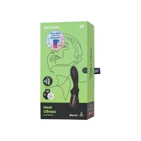 Вибростимулятор-унисекс с подогревом Satisfyer Heated Climax Connect App, черный, 20,7 см