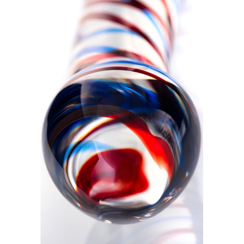 Двусторонний фаллоимитатор Sexus Glass, стекло, прозрачный, 21 см