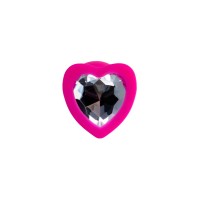 Анальная втулка ToDo by Toyfa Diamond Heart, силикон, розовая, 7 см, Ø 2,8 см