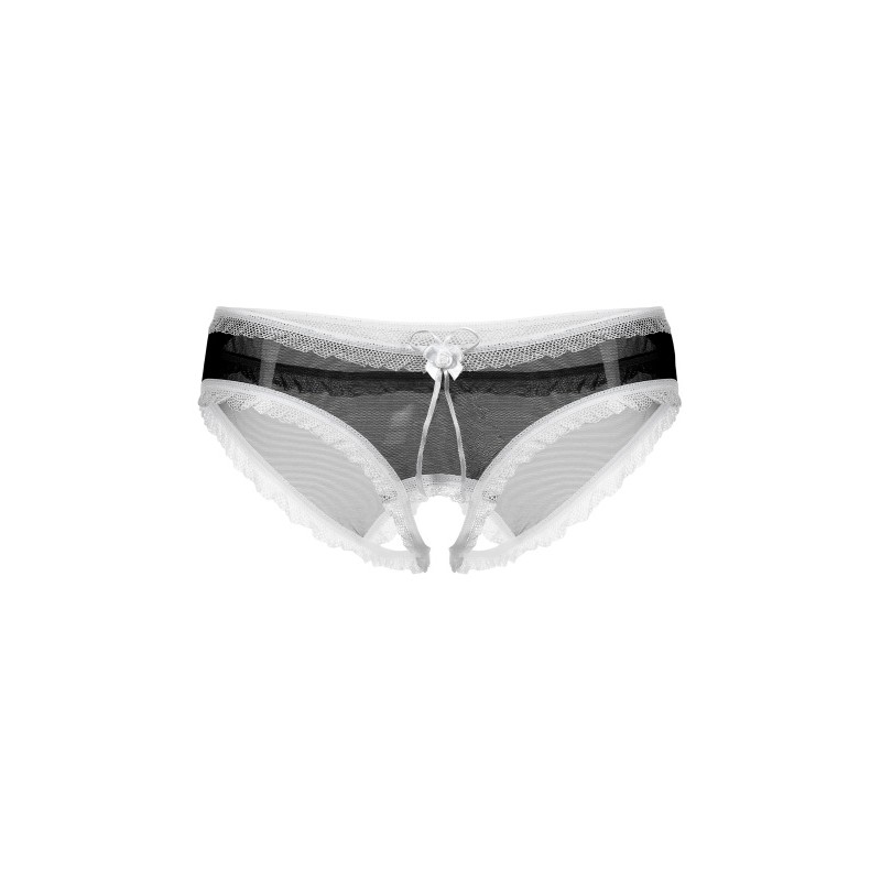 Трусики открытые с рюшами SoftLine Collection, черный, S/M