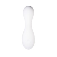 Вакуумный стимулятор клитора с вибрацией Satisfyer Curvy Trinity 5 Connect App, белый, 16,5 см