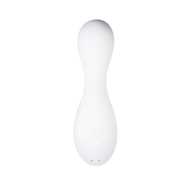 Вакуумный стимулятор клитора с вибрацией Satisfyer Curvy Trinity 5 Connect App, белый, 16,5 см
