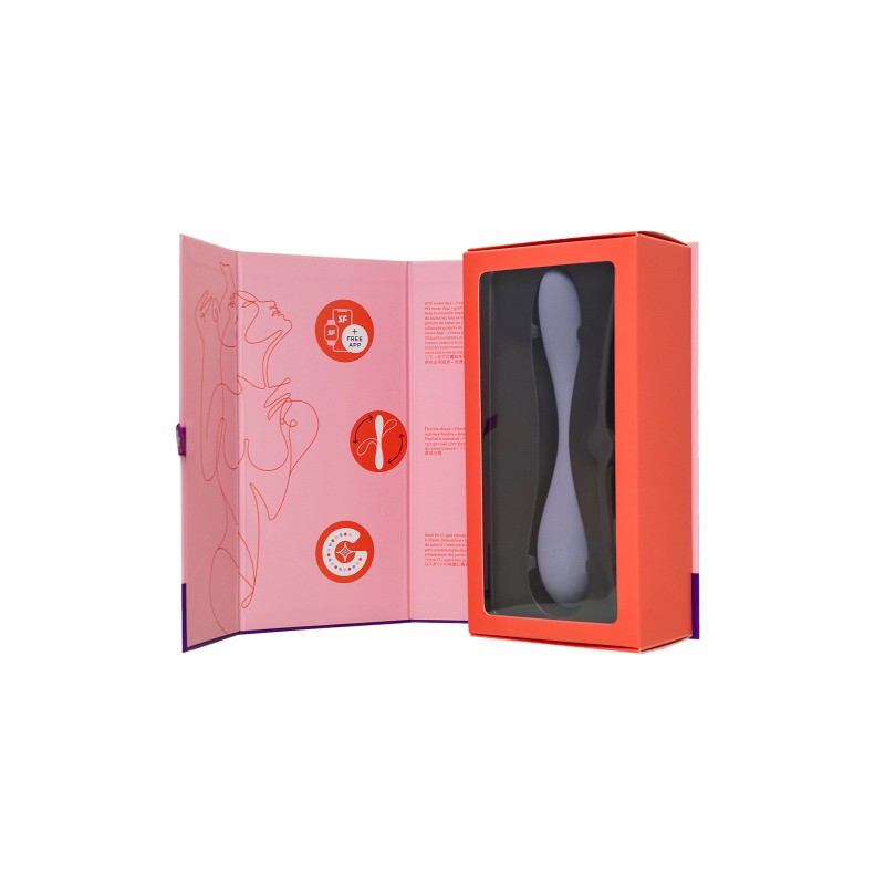 Стимулятор точки G с фиксацией формы Satisfyer G-Spot Flex 5 Connect App, сиреневый, 19,6 см