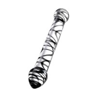 Двусторонний фаллоимитатор Sexus Glass, стекло, прозрачный, 20,5 см