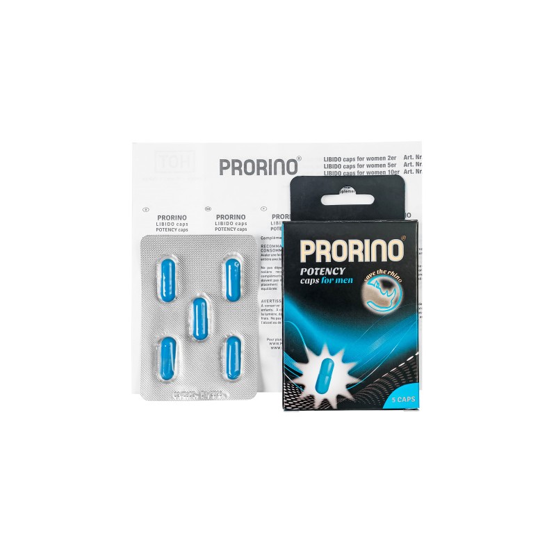 Энергетические капсулы Ero Prorino black line Libido, мужские, 5 шт.