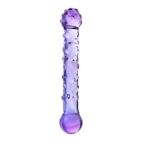 Двусторонний фаллоимитатор Sexus Glass, стекло, фиолетовый, 19,5 см