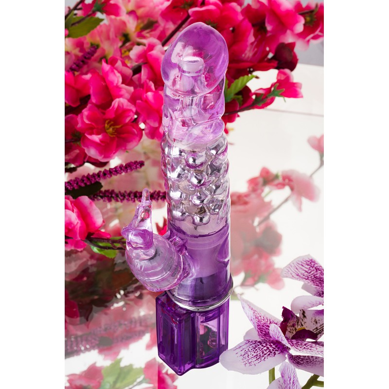 Вибратор с клиторальным стимулятором A-Toys by TOYFA High-Tech fantasy, TPE, фиолетовый, 26,5 см
