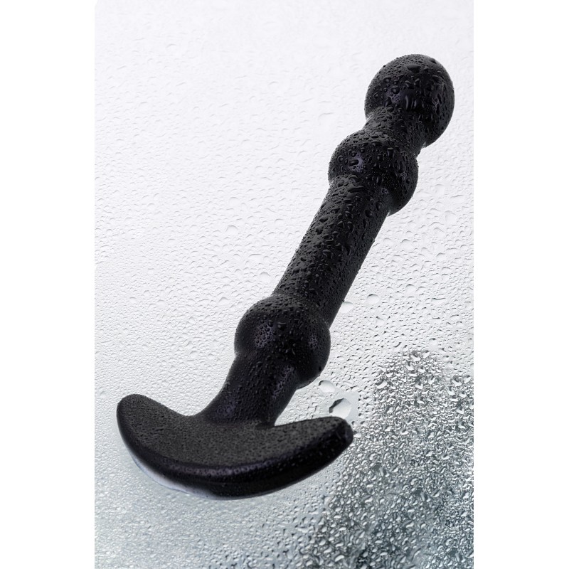 Нереалистичный фаллоимитатор Sexus Glass, стекло, черный, 19 см