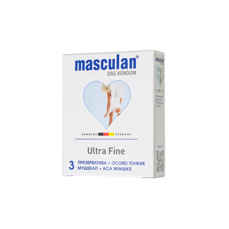 Презервативы Masculan, ultra 2, особо тонкие, 19 см, 5,3 см, 3 шт.( Ultra Fine № 3)