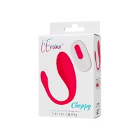 Виброяйцо с пультом управления L'Eroina CHOPPY, силикон, розовый, 21 см