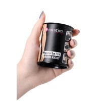 Мастурбатор MasturbaTIN Ribbed Ricky, TPE, белый,4.5 см