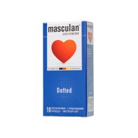 Презервативы Masculan, сlassic 2, doty, латекс, точечные, розовые, 19 см, 5,3 см, 10 шт.