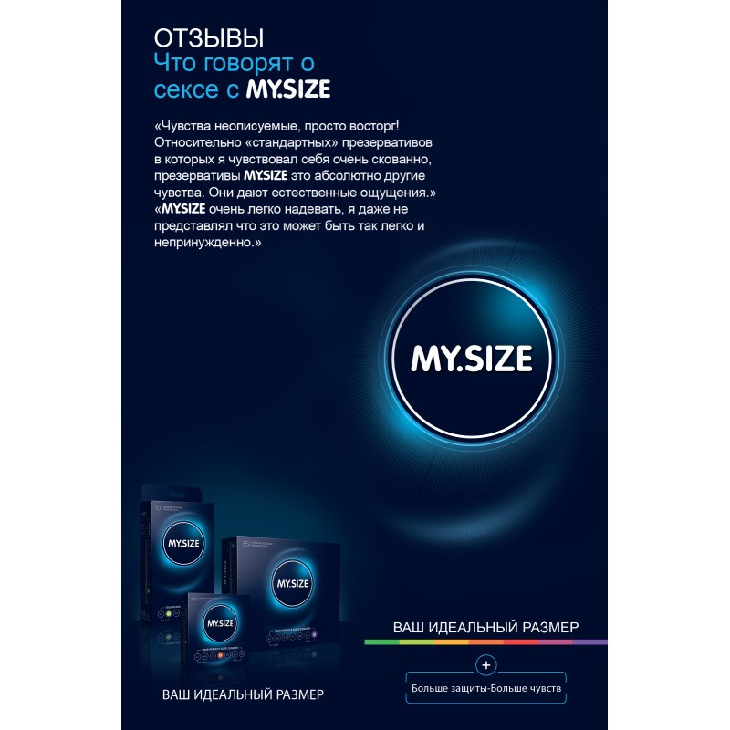 Презервативы My.Size, латекс, 19,3 см, 6 см, 3 шт.