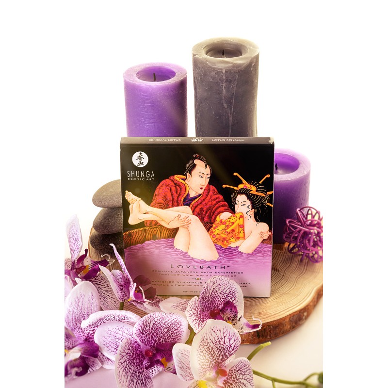 Порошок для принятия ванны Shunga серии LOVEBATH «Чувственный лотос», фиолетовый, 650 гр