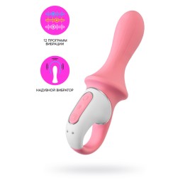 Вибратор с расширением Satisfyer Air Pump Booty 5+ Connect App, силикон, розовый, 15 см