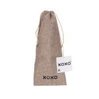 Мешочек XOXO, текстиль, коричневый, 34*14,5 см