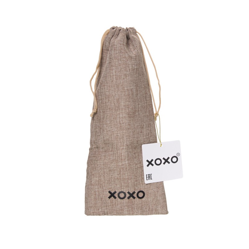 Мешочек XOXO, текстиль, коричневый, 34*14,5 см