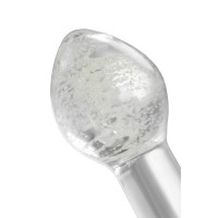 Анальная втулка Sexus Glass светящаяся в темноте, стекло, прозрачная, 6,5 см