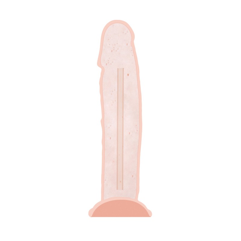 Фаллоимитатор RealStick Silicone Gabriel M, сайлекспан, телесный, 20 см