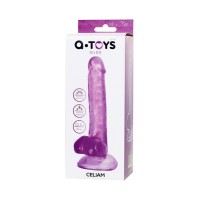 Реалистичный фаллоимитатор A-Toys by TOYFA Celiam, TPE, фиолетовый, 20,5 см
