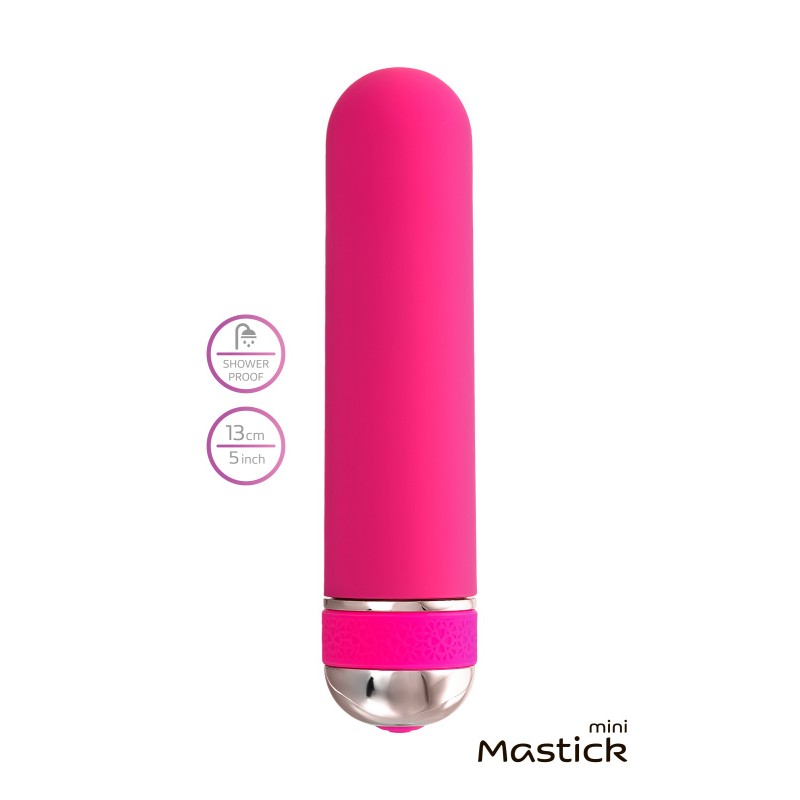 Нереалистичный вибратор A-Toys by TOYFA Mastick mini, ABS пластик, розовый, 13 см