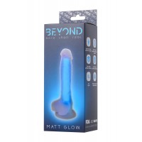 Фаллоимитатор, светящийся в темноте, Beyond by Toyfa Matt Glow, силикон, прозрачный, 18 см