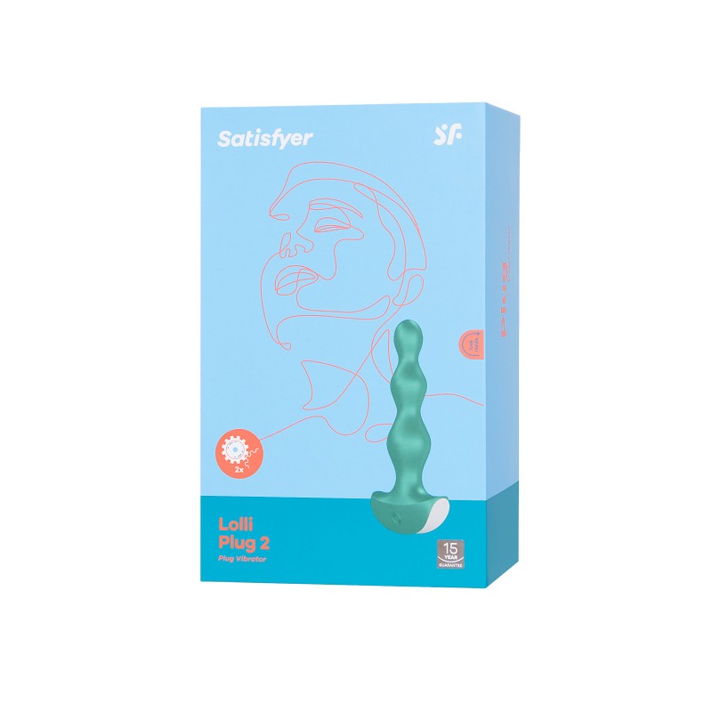 Изображение Satisfyer, Германия Анальная виброелочка Satisfyer Lolli Plug 2, силикон, зеленый, 11 см