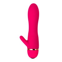 Вибратор A-Toys by TOYFA с клиторальным стимулятором, силикон, розовый, 15 см