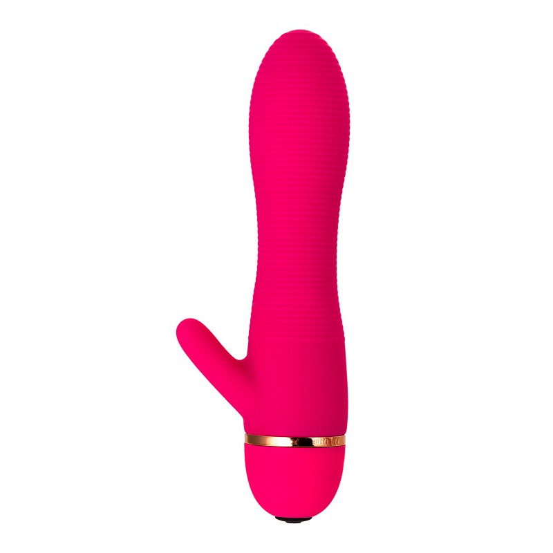 Вибратор A-Toys by TOYFA с клиторальным стимулятором, силикон, розовый, 15 см