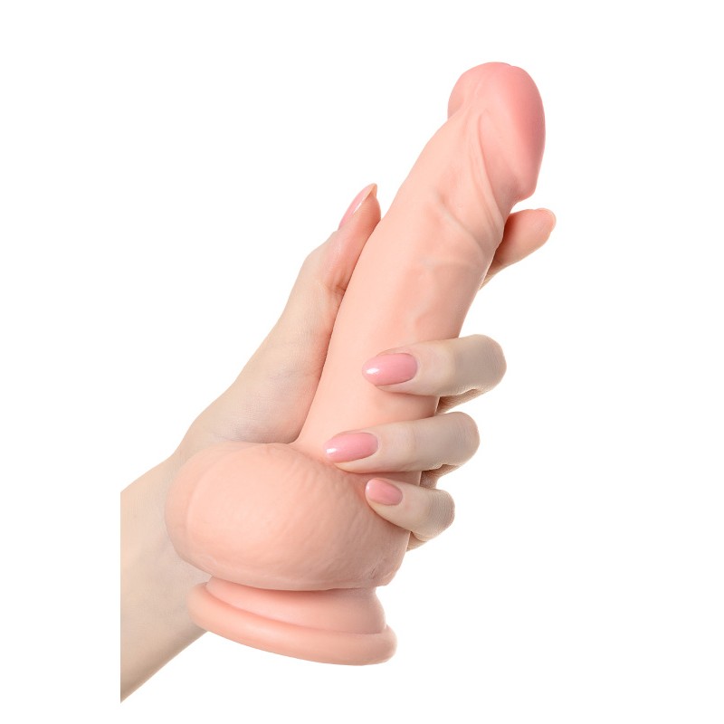 Реалистичный фаллоимитатор RealStick Elite Nathan, TPR, телесный, 18,5 см
