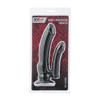 Анально-вагинальный вибратор Black & Red by TOYFA, силикон, черный, 19,5 см
