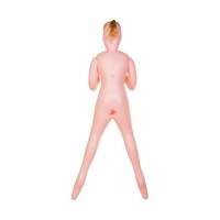 Кукла надувная Dolls-X by TOYFA Hannah, блондинка, с тремя отверстиями, кибер вставка: вагина