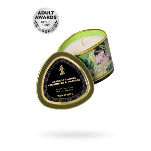 Массажное аромамасло в виде свечи Shunga «Спокойствие. Зеленый чай»(Zenitude.Exotic Green Tea) 170мл