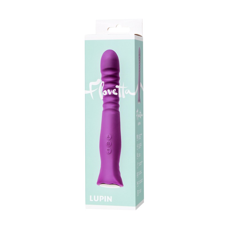 Вибратор Flovetta LUPIN, силикон, фиолетовый, 22 см