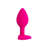 Анальная втулка ToDo by Toyfa Diamond Heart, силикон, розовая, 7 см, Ø 2,8 см