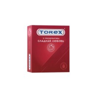 Презервативы Torex, «Сладкая любовь», латекс, 19 см, 5,5 см, 3 шт.