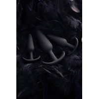 Набор анальных втулок POPO Pleasure by TOYFA Eridani, силикон, черный, 3  шт.