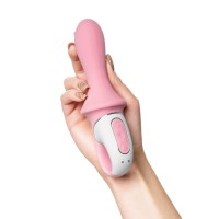Вибратор с расширением Satisfyer Air Pump Booty 5+ Connect App, силикон, розовый, 15 см