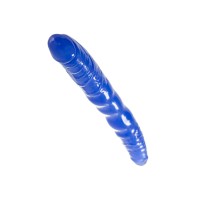 Двусторонний фаллоимитатор  Toyfa Basic, TPE, синий, 28,5 см