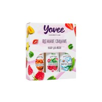 Набор гелей-смазок Yovee для любви (721010+721014+721054), вкус(мал/мята+карам) + увл(алоэ), 3х50 мл