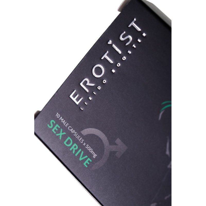 Капсулы Erotist SEX DRIVE, для мужчин, для повышения либидо, 10капсул
