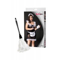 Фото Candy Girl, Гонконг Костюм горничной Candy Girl Fanny (платье, ободок, чокер, фартук,метелка) черно-белый, 2XL