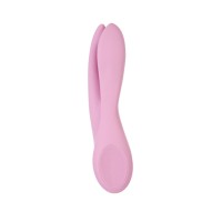 Вибростимулятор Satisfyer Threesome 1, силикон, розовый, 14 см