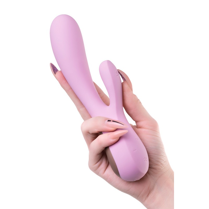 Нереалистичный вибратор Satisfyer Mono Flex Connect App, силикон, розовый, 20,4 см.