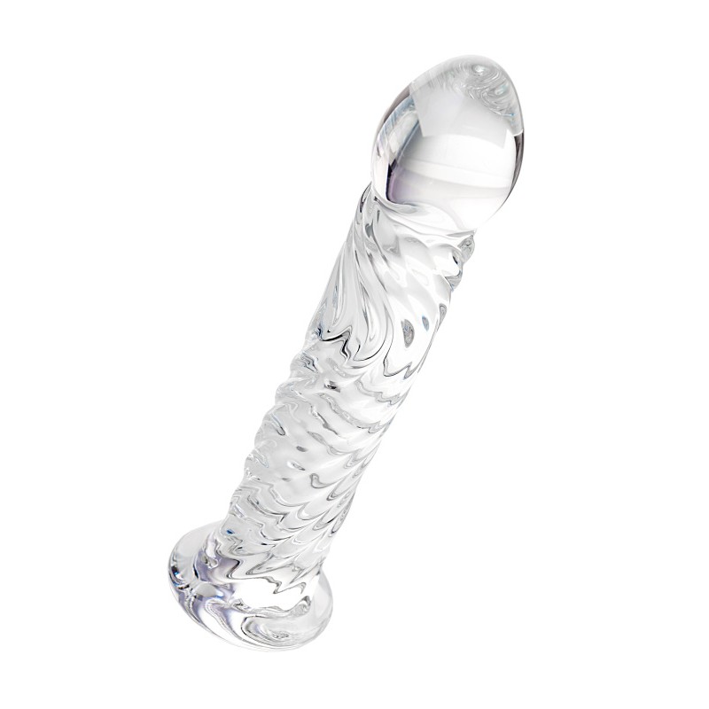Нереалистичный фаллоимитатор Sexus Glass, стекло, прозрачный, 16,5 см