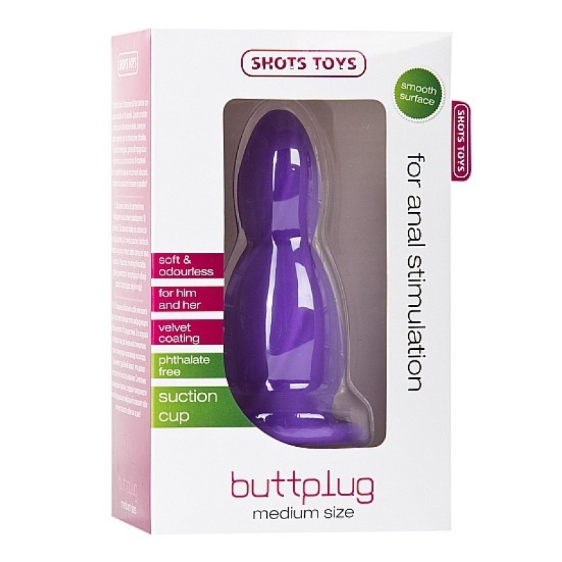 Анальная втулка Medium Buttplug фиолетовая