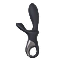 Вибростимулятор-унисекс с подогревом Satisfyer Heated Climax+ Connect App, черный, 20,7 см
