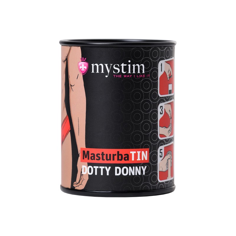 Мастурбатор MasturbaTIN Dotty Donny, TPE, белый, 4,5 см
