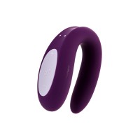 Многофункциональный стимулятор для пар Satisfyer Double Joy Connect App, силикон, фиолетовый, 18 см