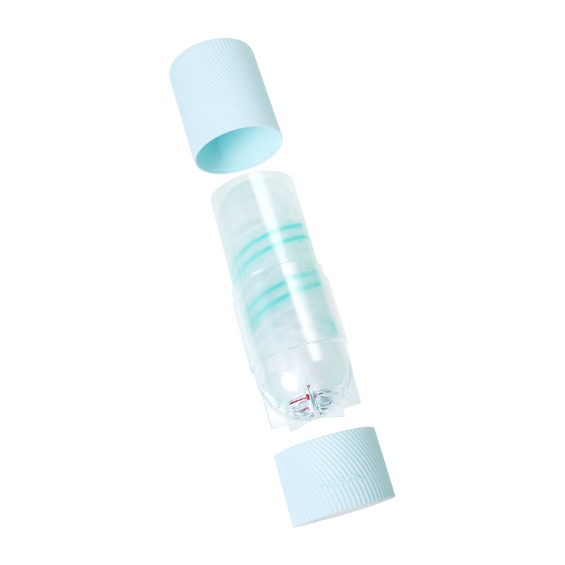 Нереалистичный мастурбатор TENGA SPINNER  PIXEL SPECIAL SOFT, TPE, голубой, 14 см